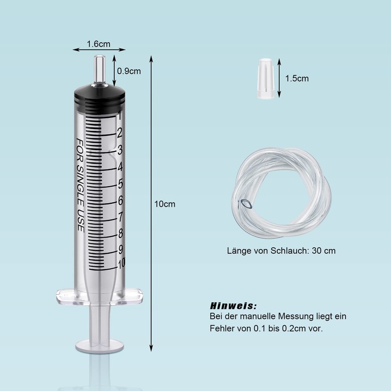 Pack of 30 Plastic Syringes 5 ml, Measuring Syringe Disposable