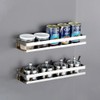 CONRUSER Wall Mounted Spice Rack, Stainless Steel Kitchen Organizer Shelves