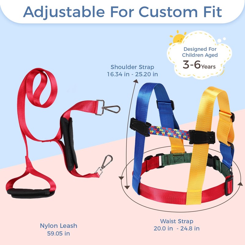 JXM Safety Harness Leash for Autism and Special Needs Child
