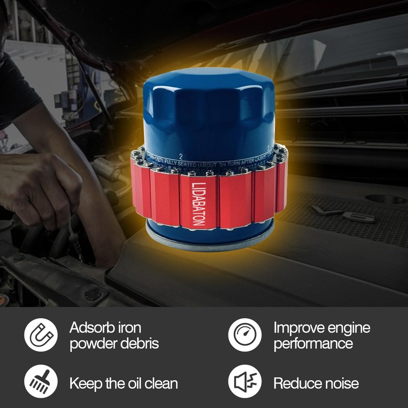 LIDABATON Oil Filter Magnet Car Oil Filter With Powerful Magnet