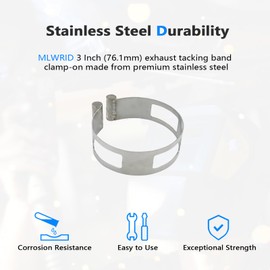 3 Inch (76.1mm) Stainless Steel Welding Tacking Band Clamp,Clamp-On Exhaust Pipe Tacking Band for Welding Fabrication