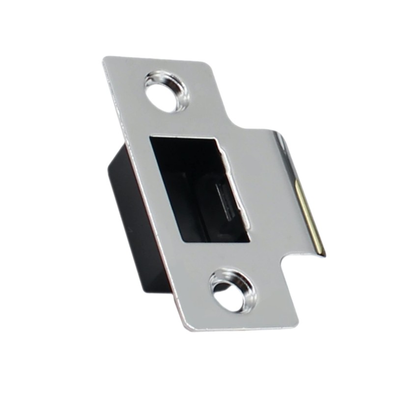Strike Plate Polished Chrome Latch Door Frame + Dust Box