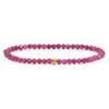 Echtes Rubin Edelstein Armband mit facettierten 3mm Perlen - verschiedene