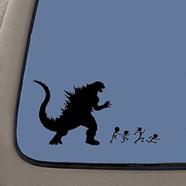 NI242 Godzilla Black VINYL 6" car Decal graphic Grunge Art Wall Sticker Car USA