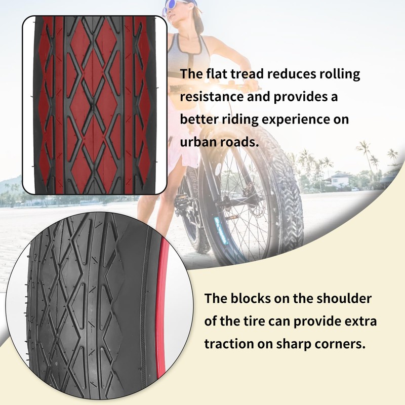 26x4.0 Bike Tire for Electric Bikes - Puncture Resistant All-Terrain