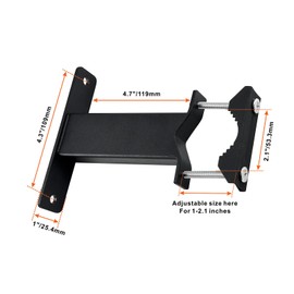 VANROUG Double Clamp Mast Clamp Pipe or Mast Bracket 25-58 mm for Satellite Dish / DVB-T2 Radio Antenna / LTE Antenna / Parasol / Sun Shade / Weather Station