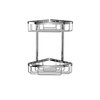 Croydex Slimline Aluminium Two Tier Corner Basket Shower Caddy, Lifetime