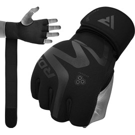 RDX - Guantes interiores de boxeo para hombres y mujeres, diseño híbrido para levantamiento de pesas, entrenamiento de levantamiento de pesas, soporte de muñeca de 50 cm de largo, neopreno debajo de los manoplas, entrenamiento de artes marciales Muay Tha