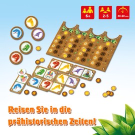 Trefl Dinogang Crazy Board Game for the Whole Family, Dinosaurs, Collect Tokens, Prehistoric Times, Board Game for Adults and Children from 6 Years