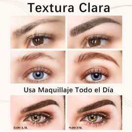 Lápiz de Cejas 4 Puntas Preciso 2 Piezas 2026, Lápiz Microblading 3D Impermeable, Trazo Delicado para Contornos y Acabado Natural (Gris)