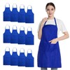 Hi loyaya 12 Pack Blue Aprons for Women Adult Ladies
