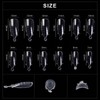 KADS Pack of 120 Transparent Full Cover Dual Nail System