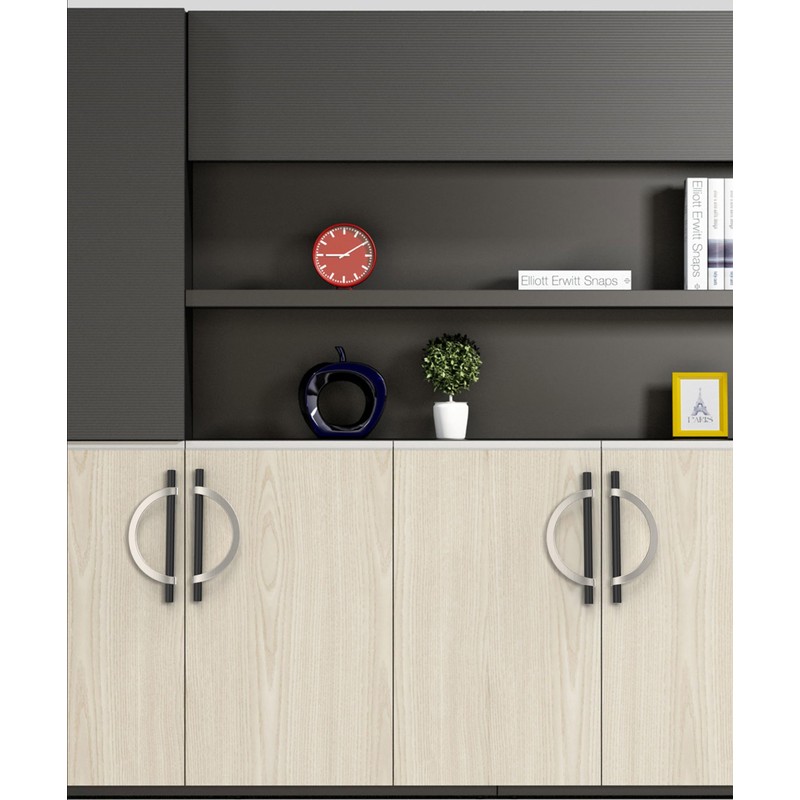 Coinkoly 10 Pack Black and Brushed Satin Nickel Cabinet Pulls