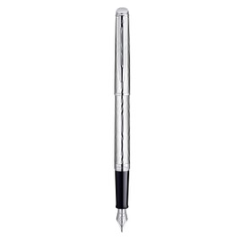 Waterman Hemisphere Deluxe Chrome Trim Fountain Pen, Gift Boxed - Medium Nib, Full Metal
