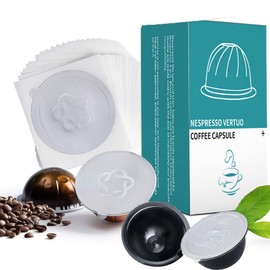 Coffee Pod Seal Lids,Aluminum Espresso Lids Foil Seals for Reusable Capsules Compatible with Nespresso Espresso Capsules Machines (for VertuoLine)