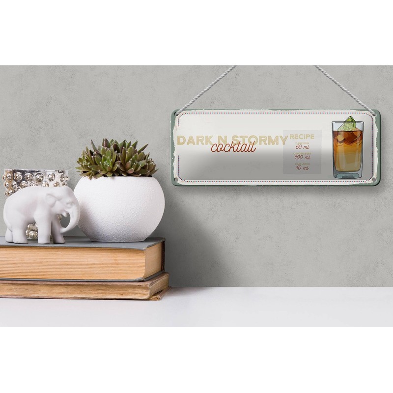 Femer Tin Sign Recipe Dark n Stormy Cocktail Recipe 27