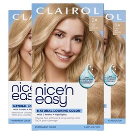 Clairol Nice'N Easy Crème 9A Light Ash Blonde (3 Kits)
