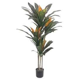 dainslef Artificial Dracaena Tree, 105cm/3.4FT Large Artificial Plants in Pot, Decorative Fake Dracaena Tree with Adjustable Branch for Indoor, Home, Office Decoration