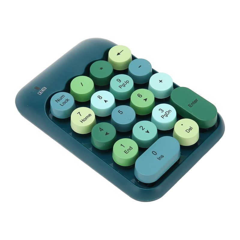 2.4GHz Wireless Numeric Keypad 18 Keys Retro Color Round Keycaps