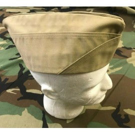 BERNARD CAP CO. KHAKI TAN GARRISON HAT SZ 71/8