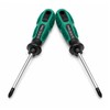 2PCS Pozidriv PZ2 Screwdrivers for Pozi Screw, S2 Steel, 100mm