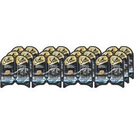 Sheba Perfect Portions Wet Cat Food, Delicate Salmon Entrée and Tender Whitefish and Tuna Entrée, (12) 2.6 Oz Twin-Pack Trays