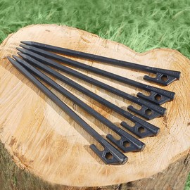 CARAD STAKE Carad Stake Pegs, 9.1 inches (23 cm), Set of 6, Ultra-Lightweight & High Strength Carbon Fiber Reinforced Plastic Pegs, Camping, Tent, Tarp, Setup, Outdoors, Shinshu Yoshino Electric Co., Ltd