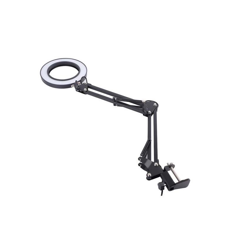 Foldable Eyecare Table Lamp Flexible Swing Arm Clamp Mount Lamp