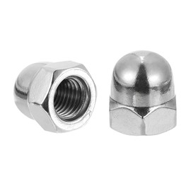 sourcing map M14x2.0 Acorn Cap Nuts, 8Pcs 304 Stainless Steel Dome Cap Head Acorn Nut Hardware Nuts for Bolt Cover, Silvery