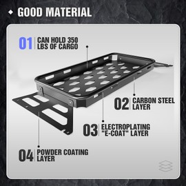 EYOUHZ for Bronco Rear Trunk Cargo Rack Interior Luggage Basket Compatible with 2021 2022 2023 2024 Ford Bronco (Only Fits 4 Doors Hardtop, Excluding Sport), Cargo Carrier Storage Holder Shelf Tray