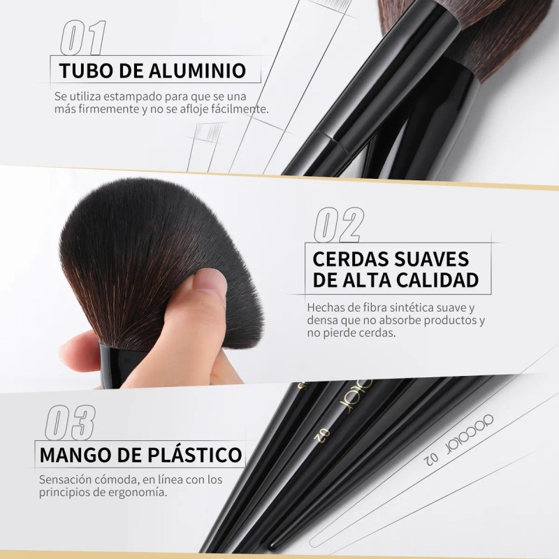 Juego De Brochas De Maquillaje Profesional Docolor, 30 Pieza