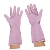 STOBAZA 4 Pairs Reusable Latex Cleaning Gloves Pink Orange and