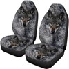 Fipuivrn Gray Wolf Pattern Car Seat Cover Full Set, Wear
