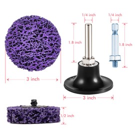 11 Pack 3" Quick Change Easy Strip Discs for Drill, Poly Abrasive Wheel, Cleans Welds Rust Paint Removal Stripping Wheel