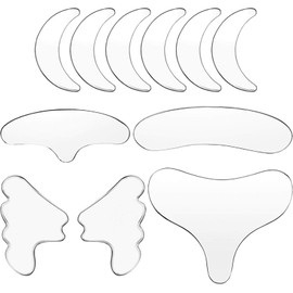 11 Piezas Parches de Silicona Antiarrugas Reutilizables Set de Almohadillas Antiarrugas para el Pecho, Escote del Cuello, Frente y Ojo Rubor en Barra 