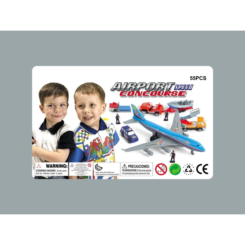 NA Aviator Action! Kids Airport and Airplanes Playset 57 Piece