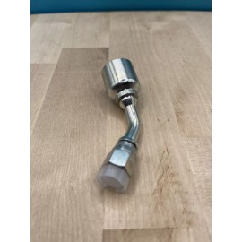 Ox Hydraulics 10 Parker Style 13743-4-4 Hydraulic Hose Crimp Fittings 1/4” Hose X 1/4” FJIC 45