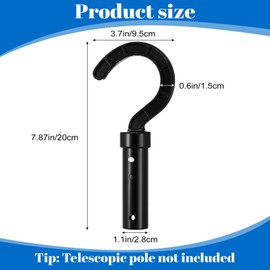 Bremorou Pool Hooks for Poles Hook for All Robotic Pool Cleaner Accessories Hook Customized for Pools Vacuum Robot Removal Including Cordless Above Ground and Underwater Suitable for Telescopic Poles