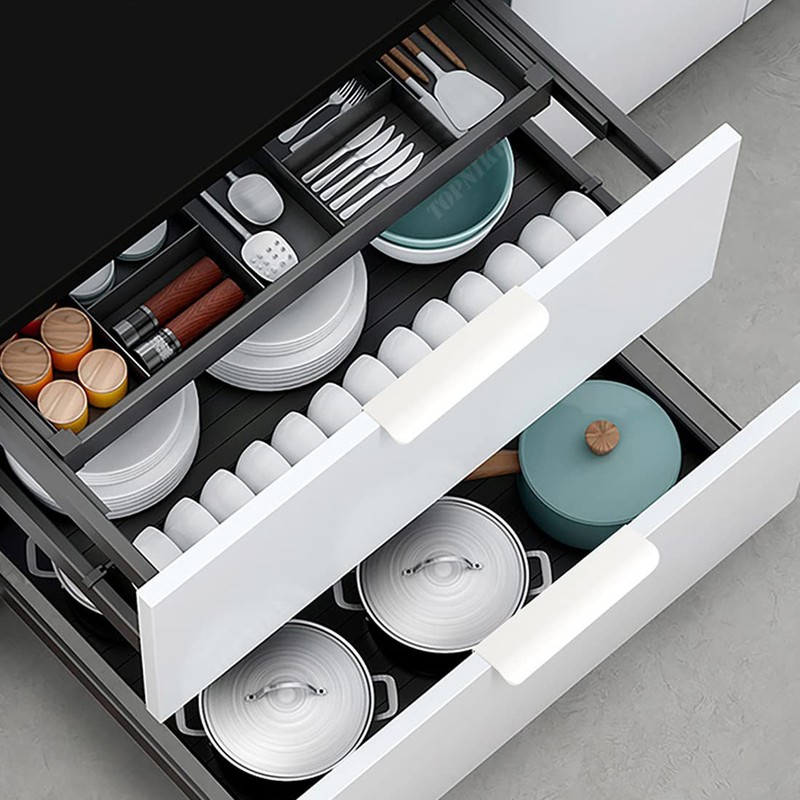 HY HUIJUN 4 Pack Furniture Recessed Concealed Handles, Cabinet Handle