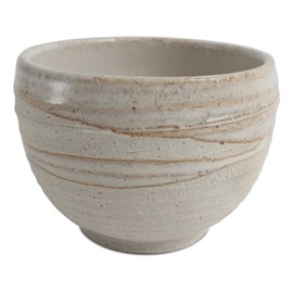Mino ware Japanese Pottery Chubby Bowl (as Cereal/Matcha/Rice Bowl) made in Japan (Japan Import) MSB107 (Matte White)