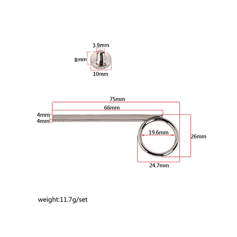 Alnicov 75mm Trumpet Valve Slide Finger Ring and screw for