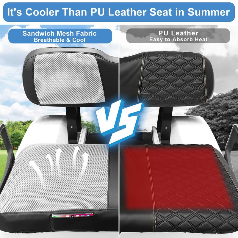 EZGO TXT Seat Cover, Golf Cart Front Seat Cover Fit