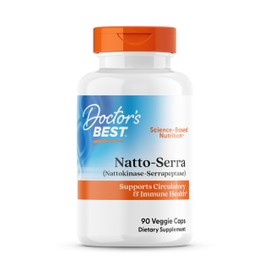 Doctors Best Natto-Serra, Supports Circulatory & Immune Health, Non-GMO, Vegan 90 Veggie Caps
