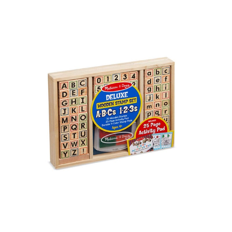 MELISSA & DOUG Wooden ABC Activity Stamp Set, 1 EA