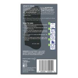Bioré Men Strip Clean – Banditas Faciales con Carbón 6 Unidades