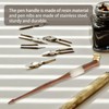 Meprotal Wood Calligraphy Oblique Dip Pen Holder Set, Removable Nib