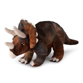 WWF 01184 Plush Toy Triceratops, Lifelike Designed Cuddly Toy, Approx. 23 cm Tall, Wonderfully Soft and Cuddly, Hand Wash Possible