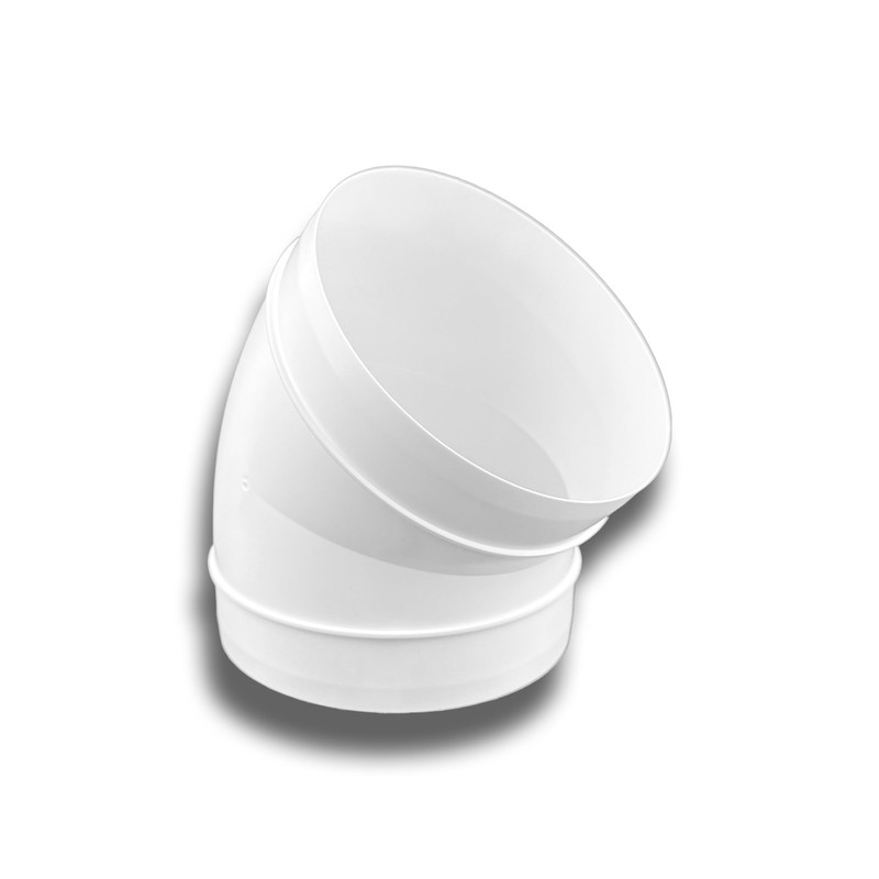 K-TECH-PRO 45° bend PVC round ventilation exhaust air supply air
