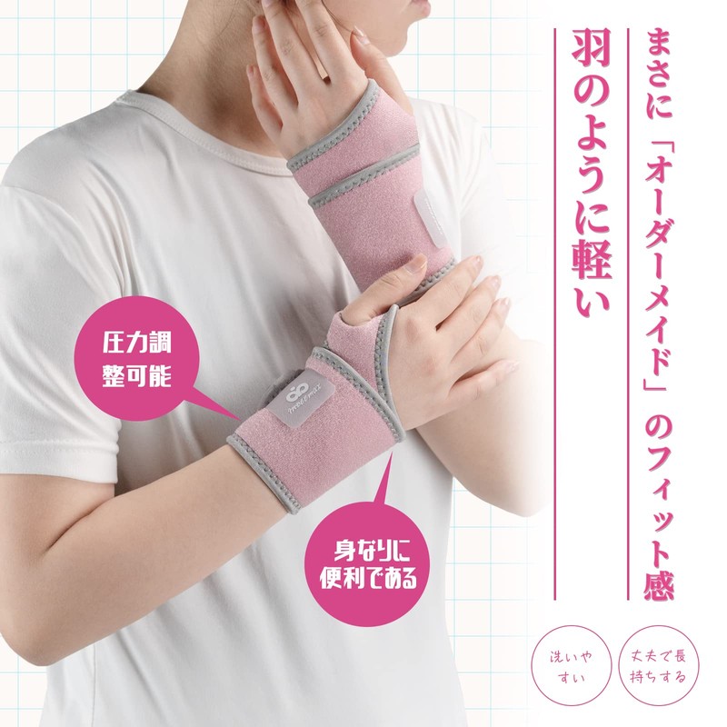 INDEEMAX 【2枚組】 手首サポーター 手首用 ハード固定 手首を保護 スポーツ 家事 育児 男女