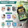 Tenmido Oregano Supplements - 6in1 with Berberine, Psyllium Husk, Garlic,
